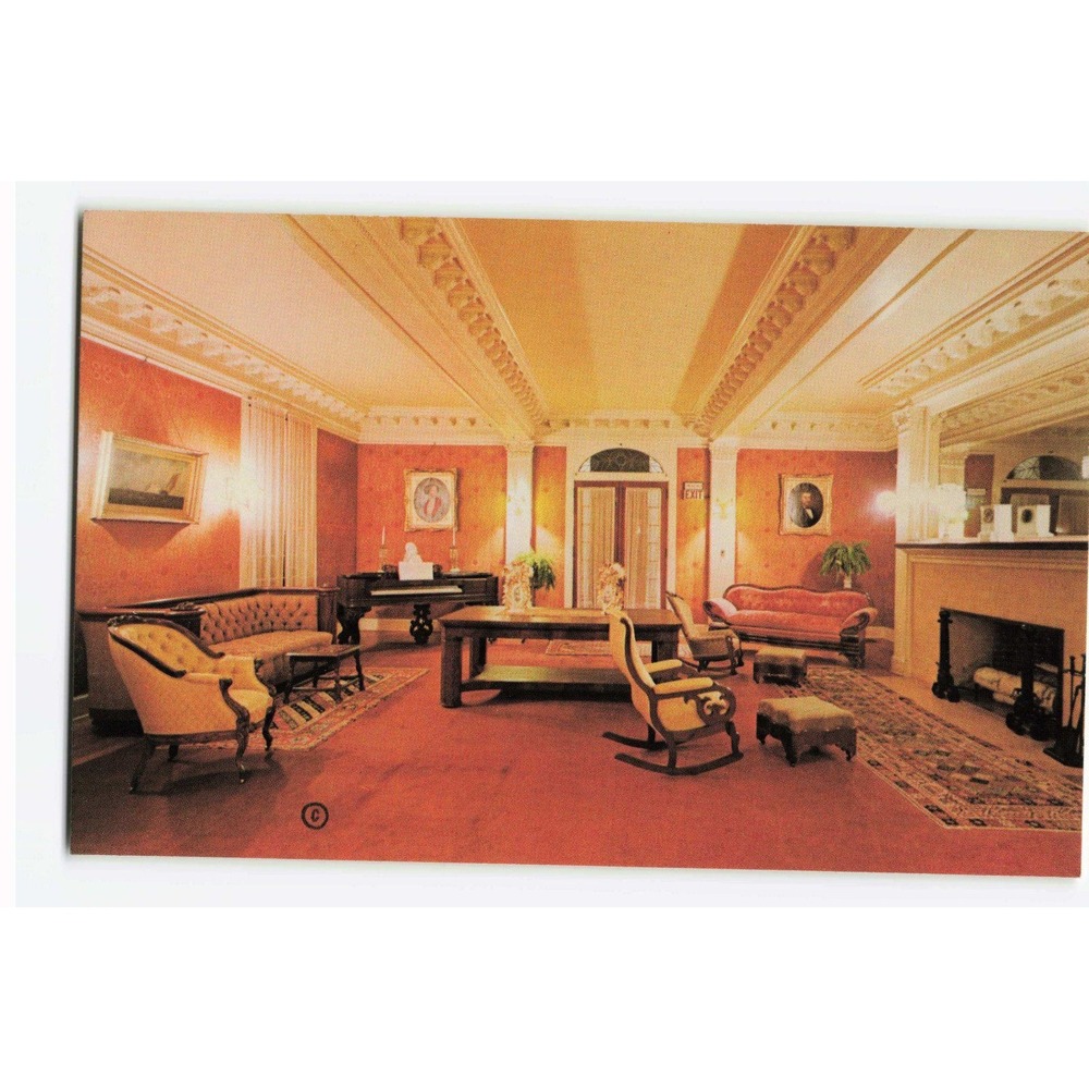 Arbor Lodge State Historical Park Nebraska City Drawing Room Vintage Postcard